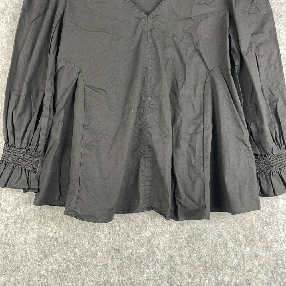 Pomander Place Tuckernuck Easton Swing Top Women Medium Black Poplin Ruffle